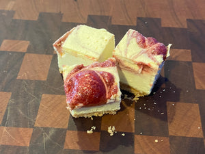 Strawberry Swirl Cheesecake Bites